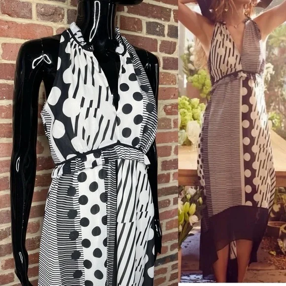 Maeve by Anthropologie Channeled Dot Dress in Size 2 - Picture 1 of 6